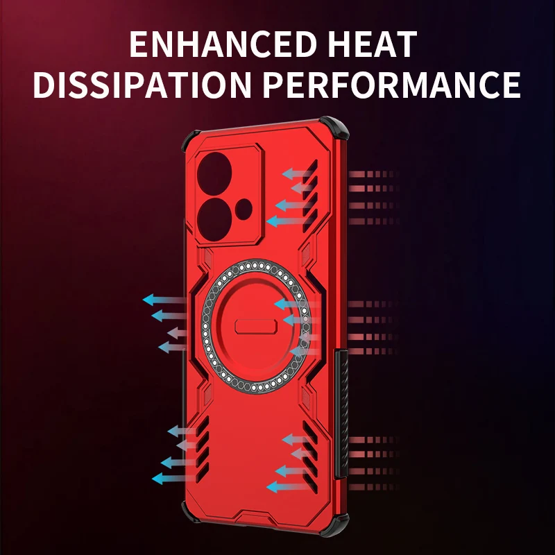 Para Motorola Moto Edge 40 Neo funda Moto Edge 40 Neo Capa nueva anular atracción magnética adsorción carga inalámbrica Fundas - imagen 3