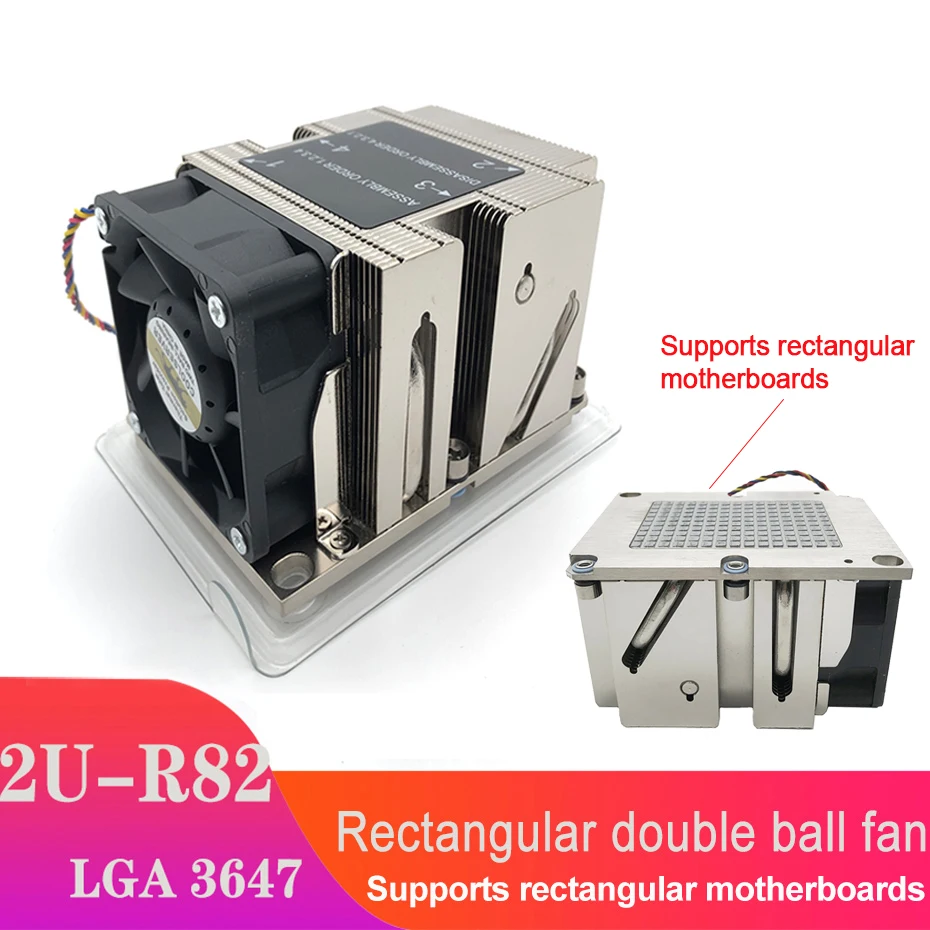 COOLSERVER 2U R82 Enfriador de CPU para Servidor – 3 tubos de cobre - imagen 4