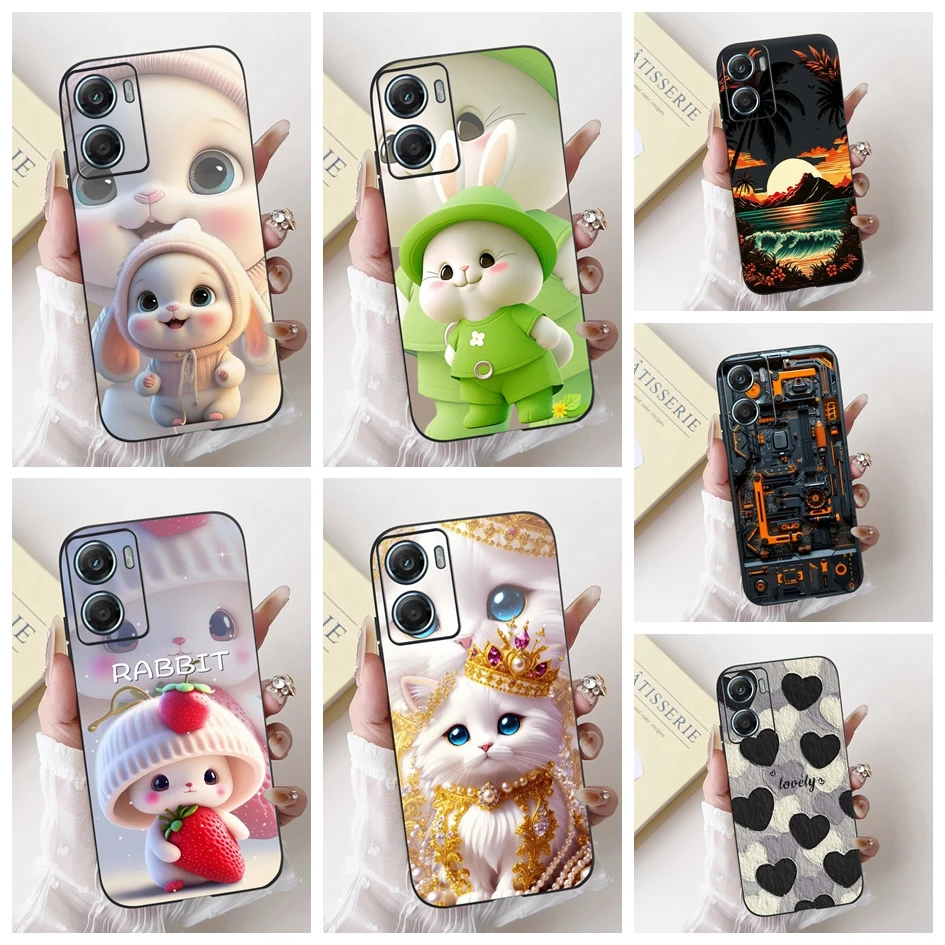 Para Motorola Moto G06 G05 G04 G04s funda bonita de moda con dibujos de conejo funda de silicona suave y delgada para MotoG06 2025 G 06 XT2535-1 Capa