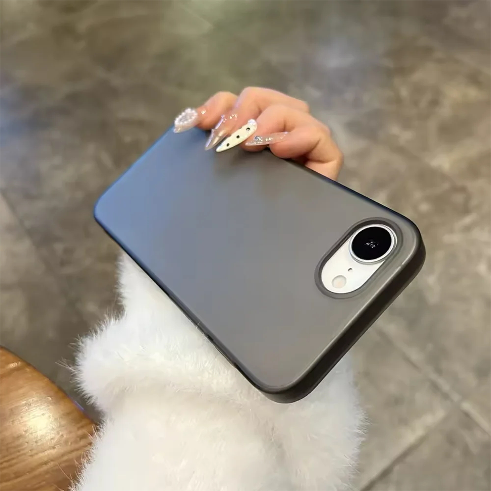 Funda ultrafina de TPU de 0,5mm para iPhone 16E 16 15 14 13 12 Pro Max Plus, cubierta trasera colorida transparente mate, carcasa translúcida - imagen 3