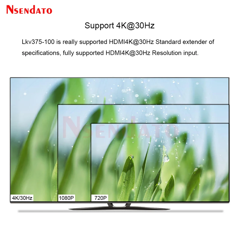 LKV375-100 4K HDMI extensor conmutador más de 100m RJ45 CAT7 HDBaseT HDMI Video transmisor receptor Cable de extensión para HDCP - imagen 5