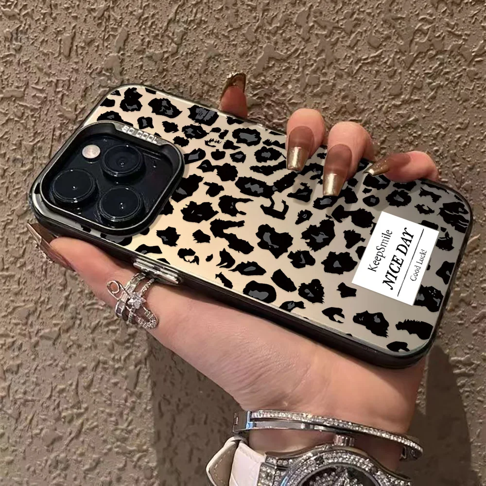 Funda de teléfono de leopardo de lujo para iPhone 13 16 Pro Max 17 11 15 14 12 17 Air 16promax 15promax 17promax Funda dura mate IMD - imagen 3