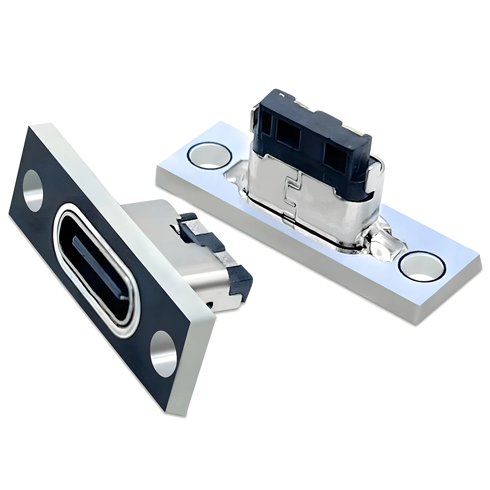 Conector USB 3,1 tipo C con placa de fijación de tornillo, 1/5/10 piezas, 2 pines, 4 pines, hembra, puerto de carga, 3,1 - imagen 5