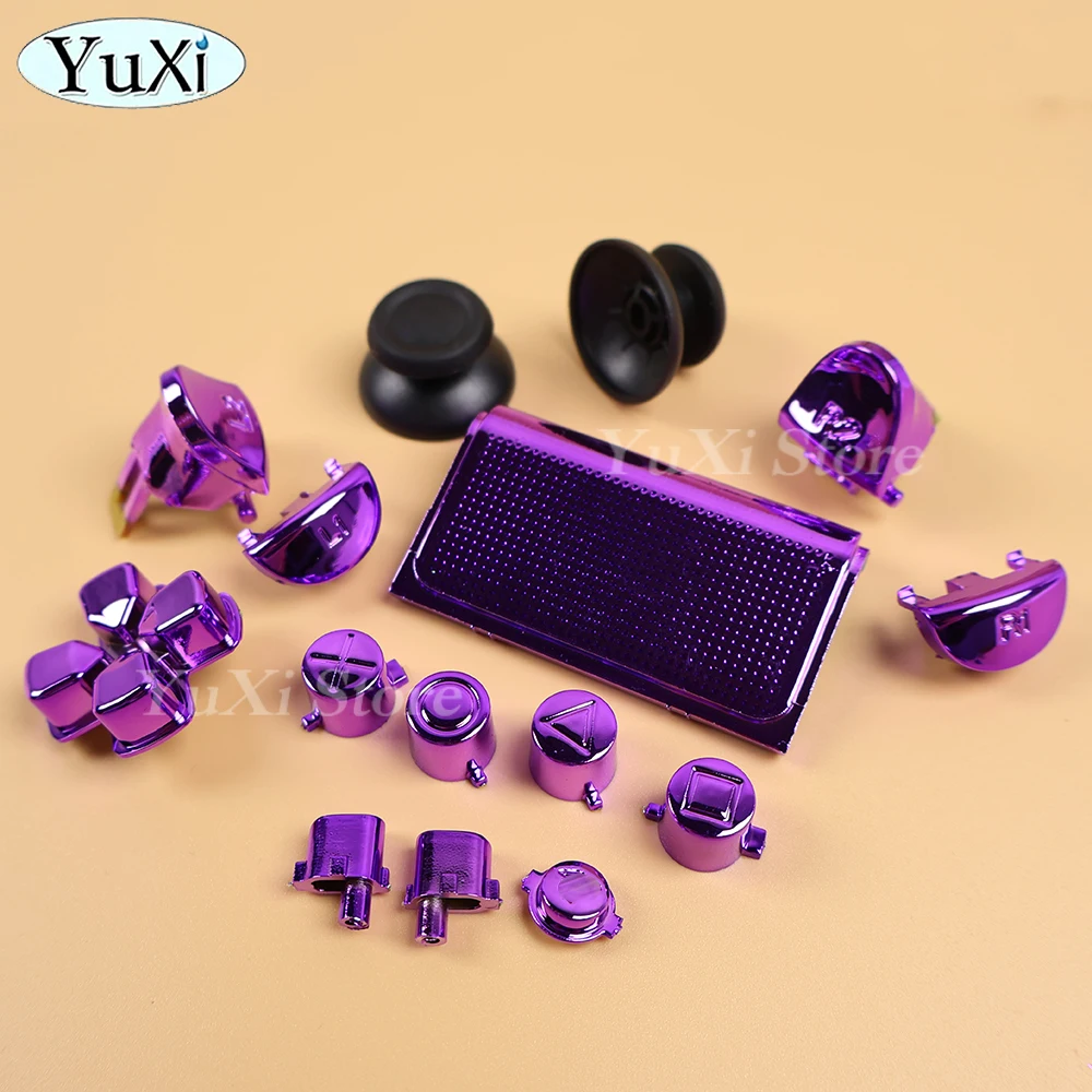 Para PS4 Pro Slim botones completos tapa de Joystick 3D táctil d-pad R1 L1 R2 L2 tecla de dirección ABXY botones para PlayStation 4 JDS-040 JDM-0 - imagen 2