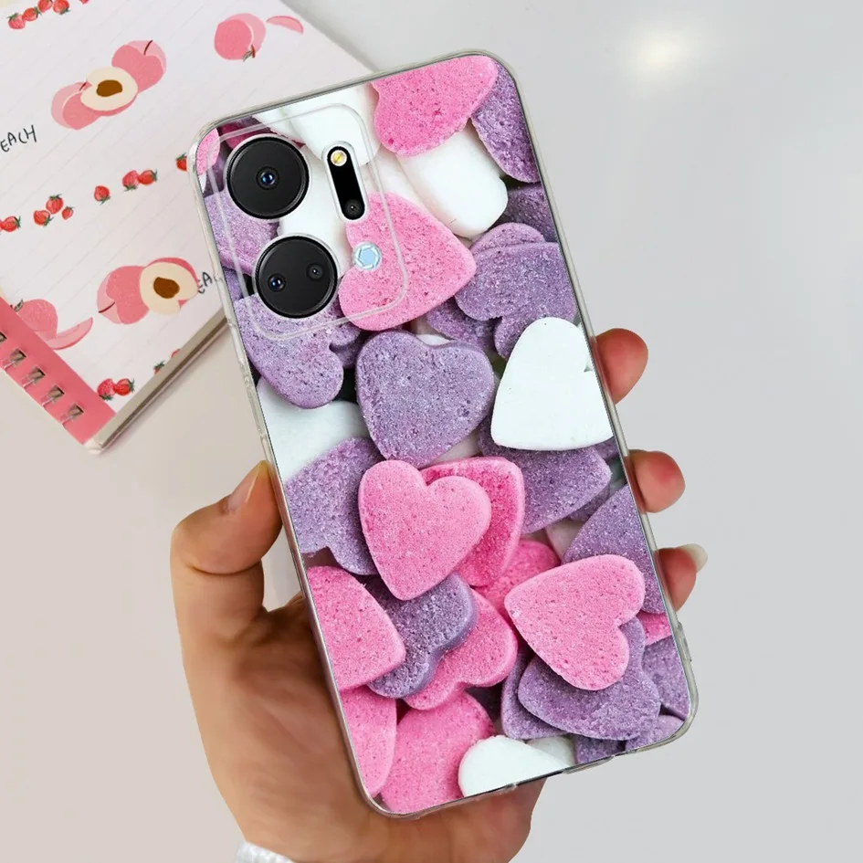 Para Huawei Honor X7a 4G funda Popular con estampado de flores funda protectora trasera suave para HonorX7A RKY-LX2 X 7A funda de teléfono Coque - imagen 4