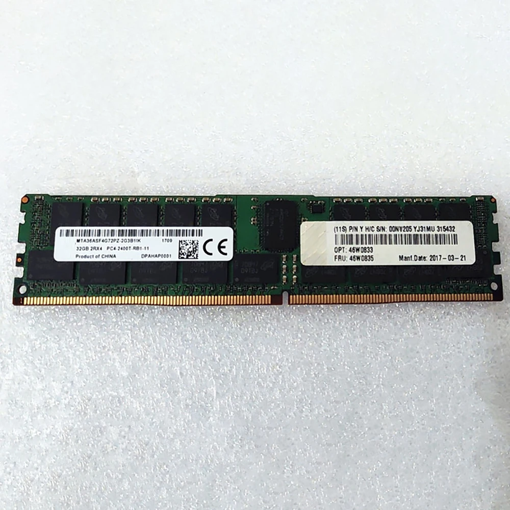 RAM X3650 X3550 M5 X3950 X3850 X6 46W0835 46W0833 00NV205 PC4-2400T REG Memoria de servidor Alta calidad 32GB DDR4 2400 - imagen 3