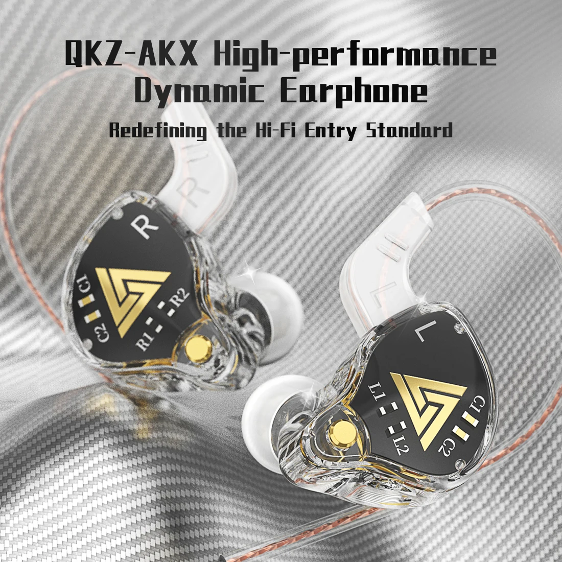 QKZ AKX-auriculares intrauditivos con cable, cascos dinámicos de graves HIFI con Monitor, deportivos, con cancelación de ruido, 3,5mm - imagen 2