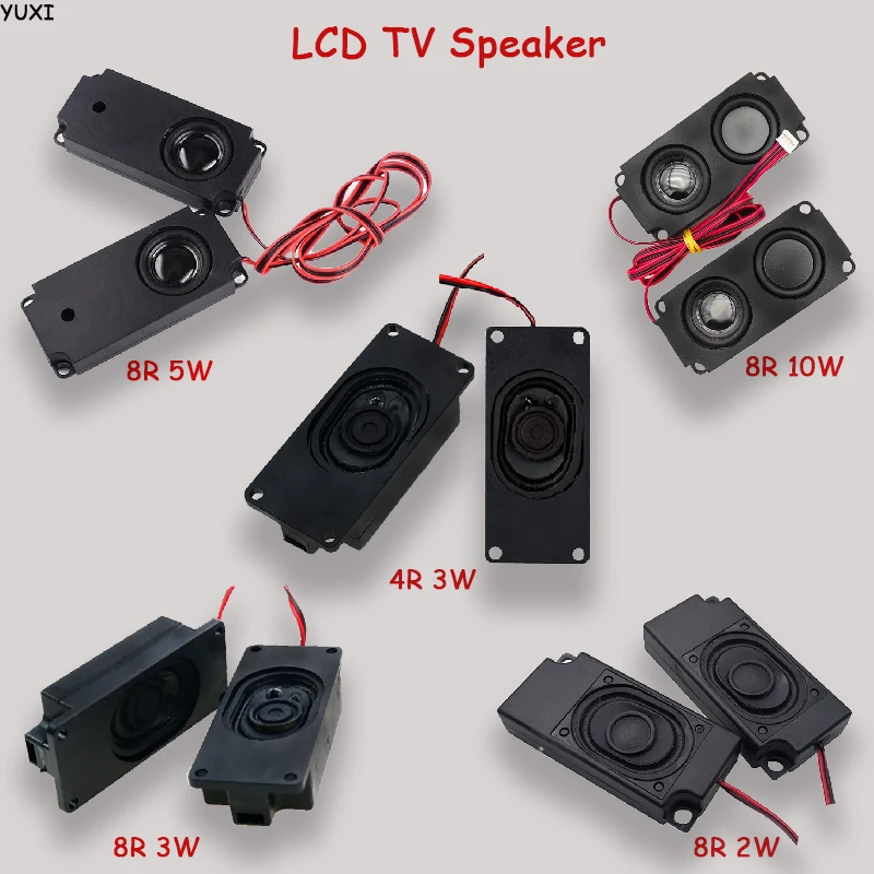 YUXI-altavoz de 2 piezas para TV LCD, accesorios de amplificador para 45100/3370/3070, 4 Euro, 8 Euro, 2W/3W/5W/10W, 2 pines, 4 pines, PH2.0