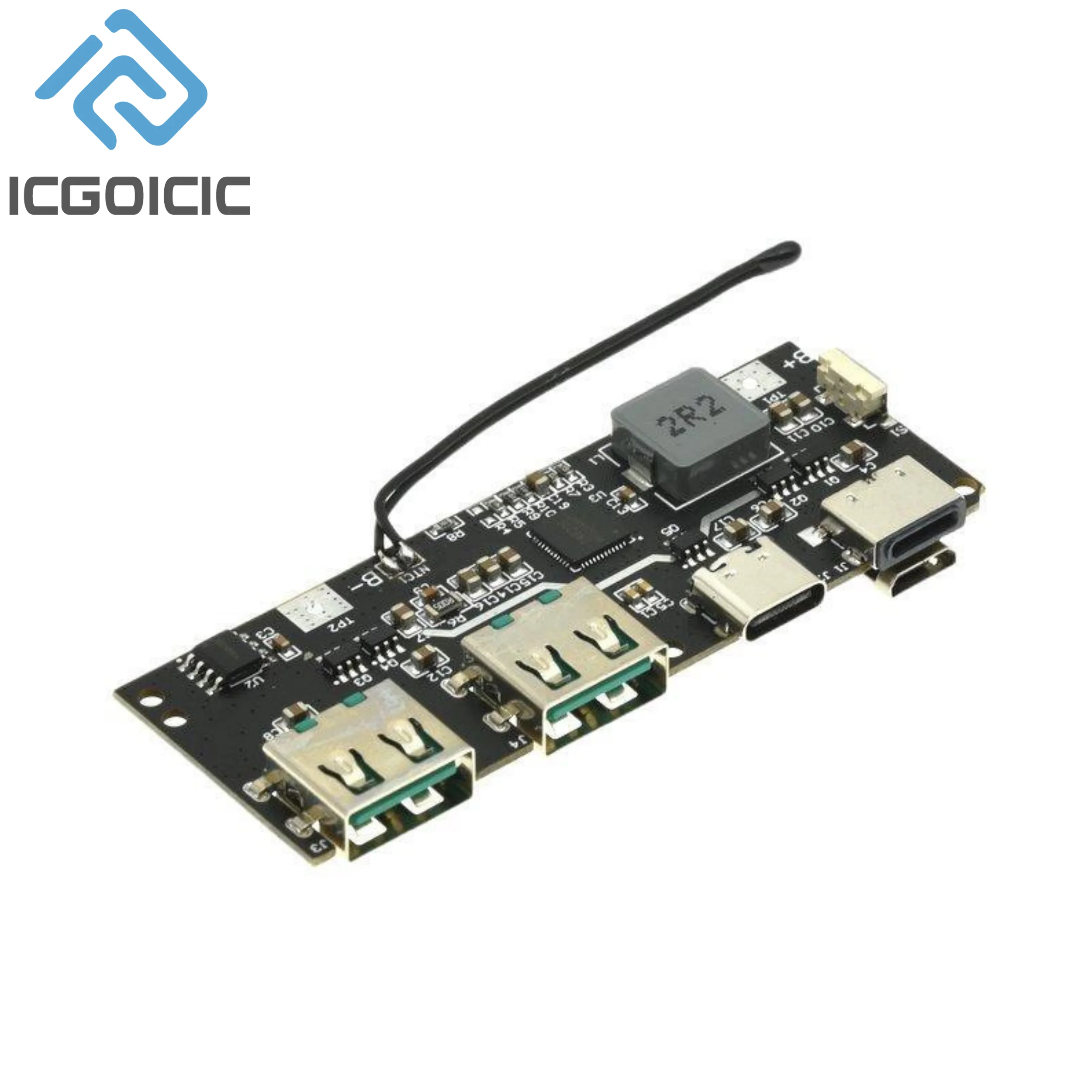 Módulo de potencia móvil de carga rápida de 22,5 W, placa base de protección QC4.0, PD3.0, 5 puertos, USB Dual - imagen 4