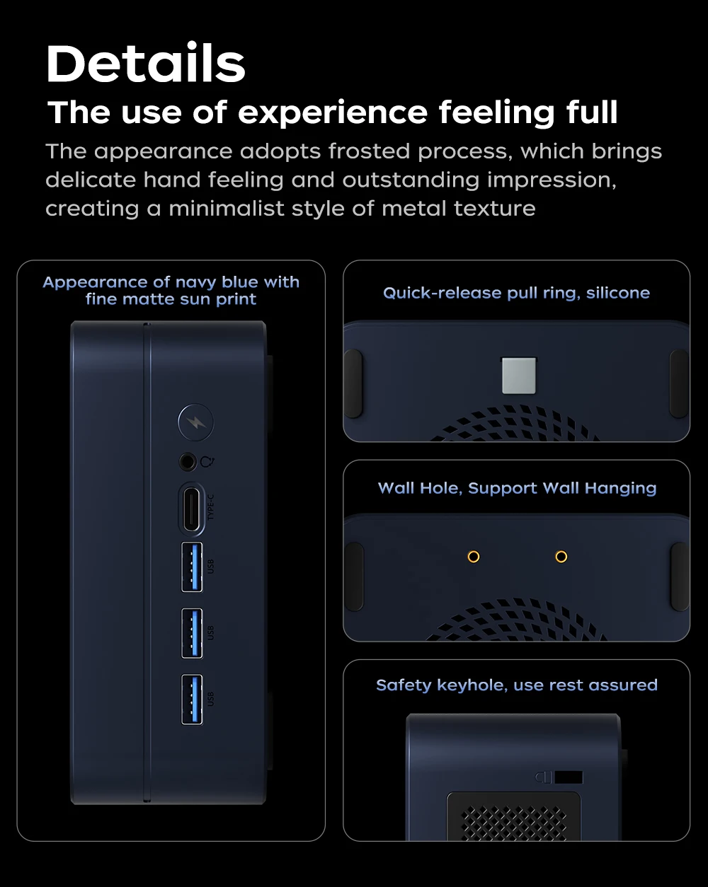 AittactXTexHoo MINI PC AMD R7 8745HS 7840HS 7735HS R5 6600H DDR5 NVMe Dual HDMI DP 4K Wifi6 Wordenador de juegos de escritorio - imagen 4