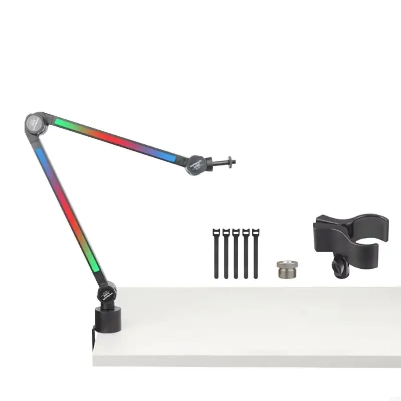 Soporte micrófono giratorio multiángulo 462E, compatible con Universal, gira libremente para podcasting y transmisión en - imagen 4