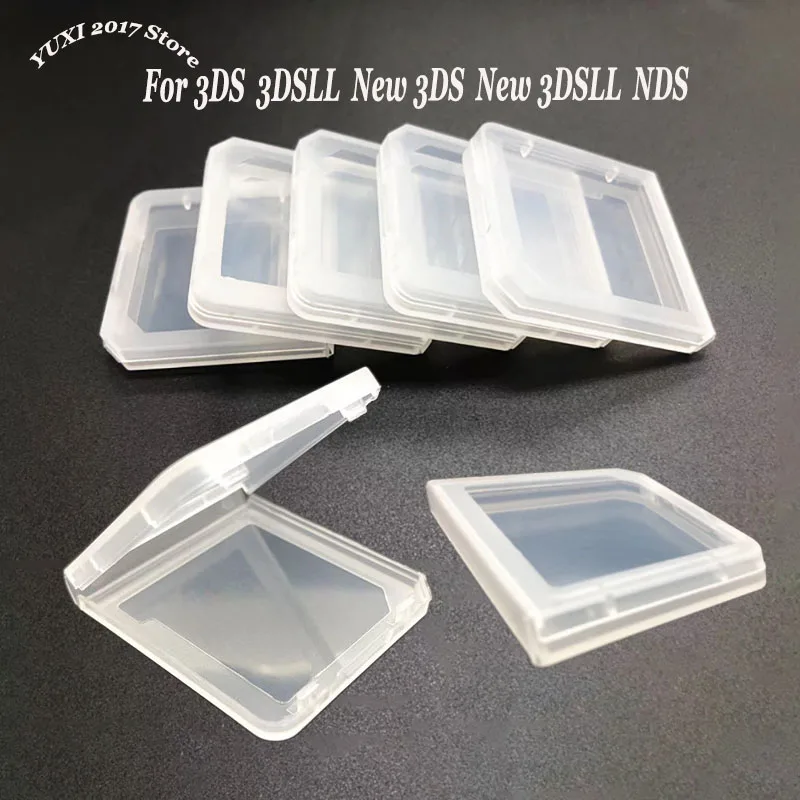 1/2/5/10 Uds caja de cartucho de juego de plástico transparente cubierta antipolvo para 3DS 3DSLL nuevo 3DS nuevo 3DSLL NDS caja de juego de almacenamiento fácil a prueba de polvo