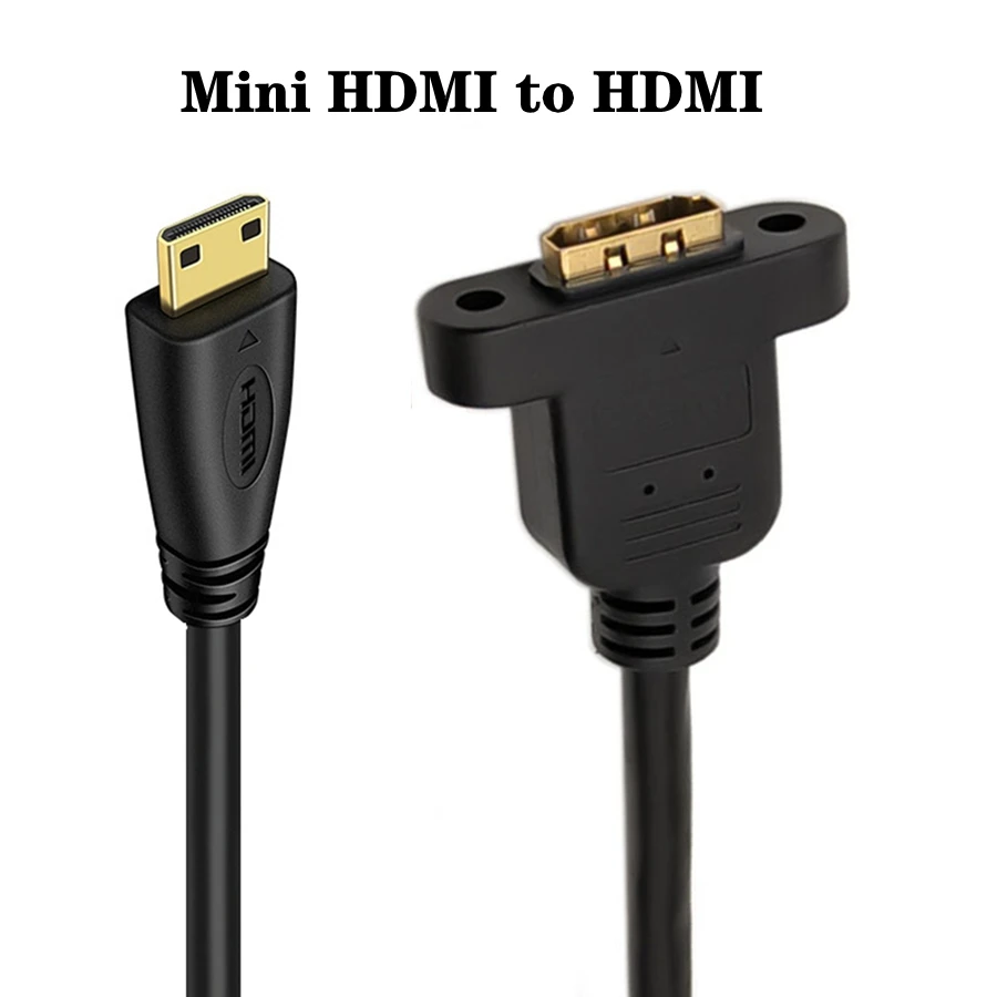 Cable Extensión Micro a Mini HDMI Macho-Hembra con Tornillo Seguro - imagen 3