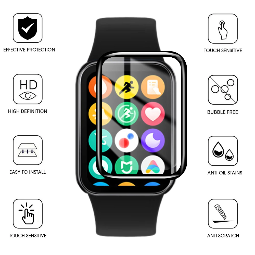 Película 3D de PMMA para Xiaomi Mi Band 8 Pro, Protector de pantalla para Xiaomi Mi Band 8 Pro, Mi Band 8Pro, 2 uds. - imagen 2