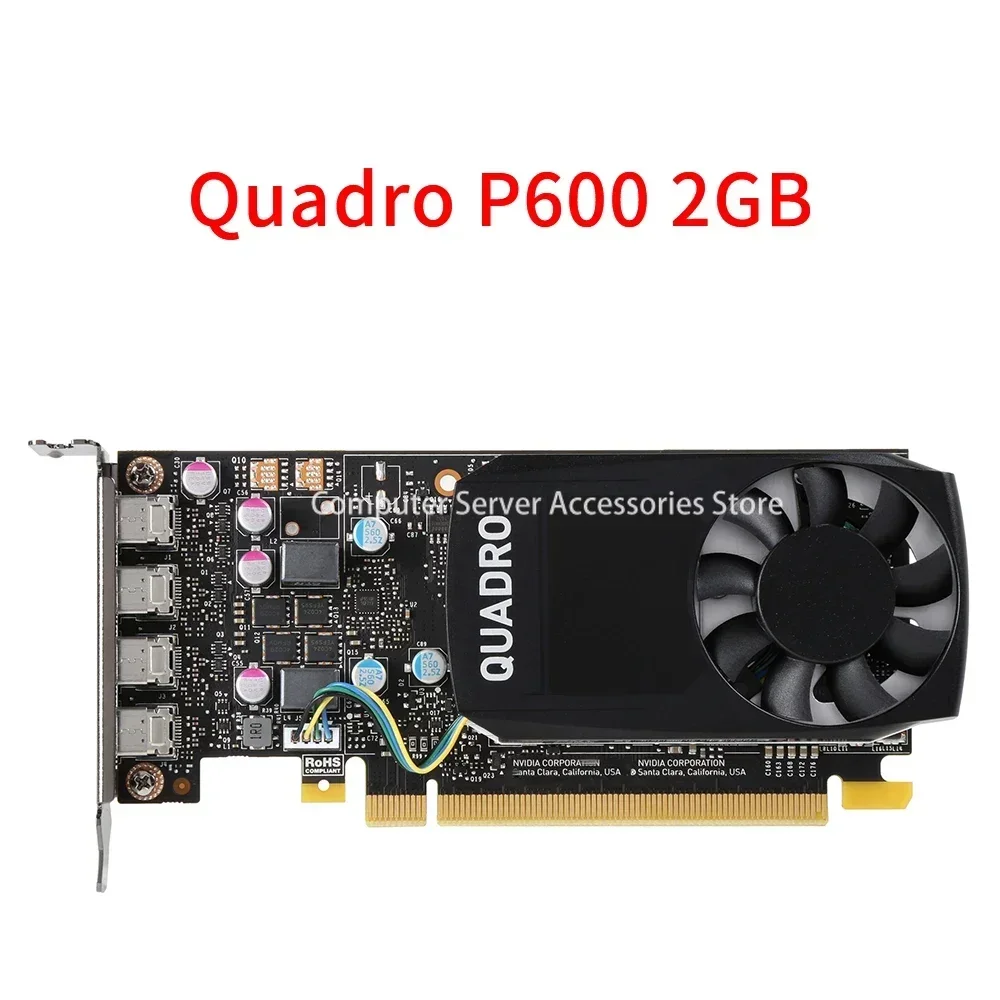 Tarjeta gráfica Original para Quadro P600, diseño de operación de gráficos profesional, 2GB, modelado de gráficos 3D, reproducción de Video, Clip