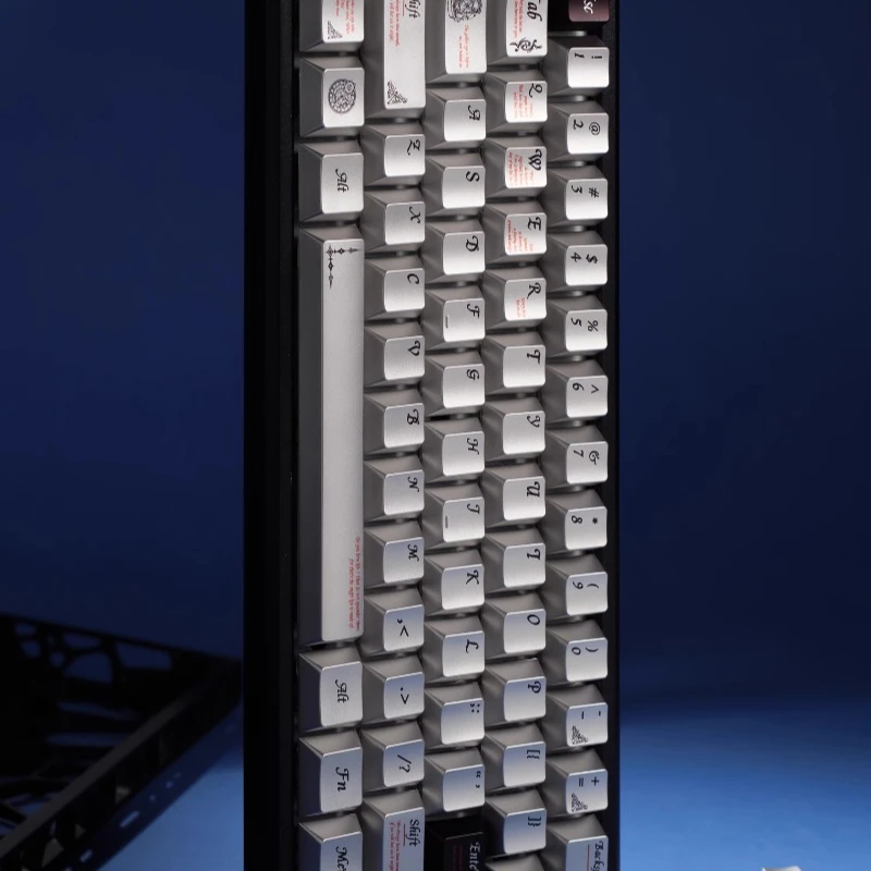 Juego de teclas con tema Time Silver, teclas personalizadas con perfil de cereza PBT ABS, accesorios para teclado mecánico - imagen 4