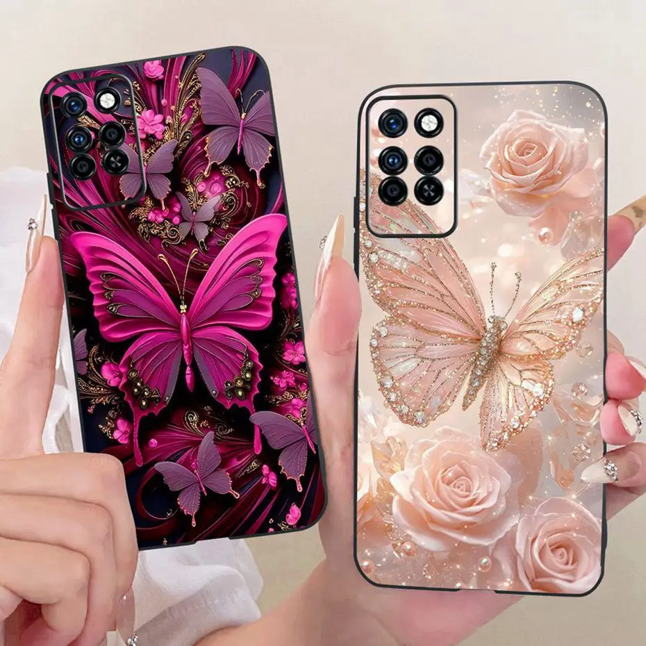 Funda de teléfono con estampado bonito para Infinix Note 10 Pro Note10, fundas blandas de silicona negra para Infinix Note 10 10Pro NFC, parachoques - imagen 4