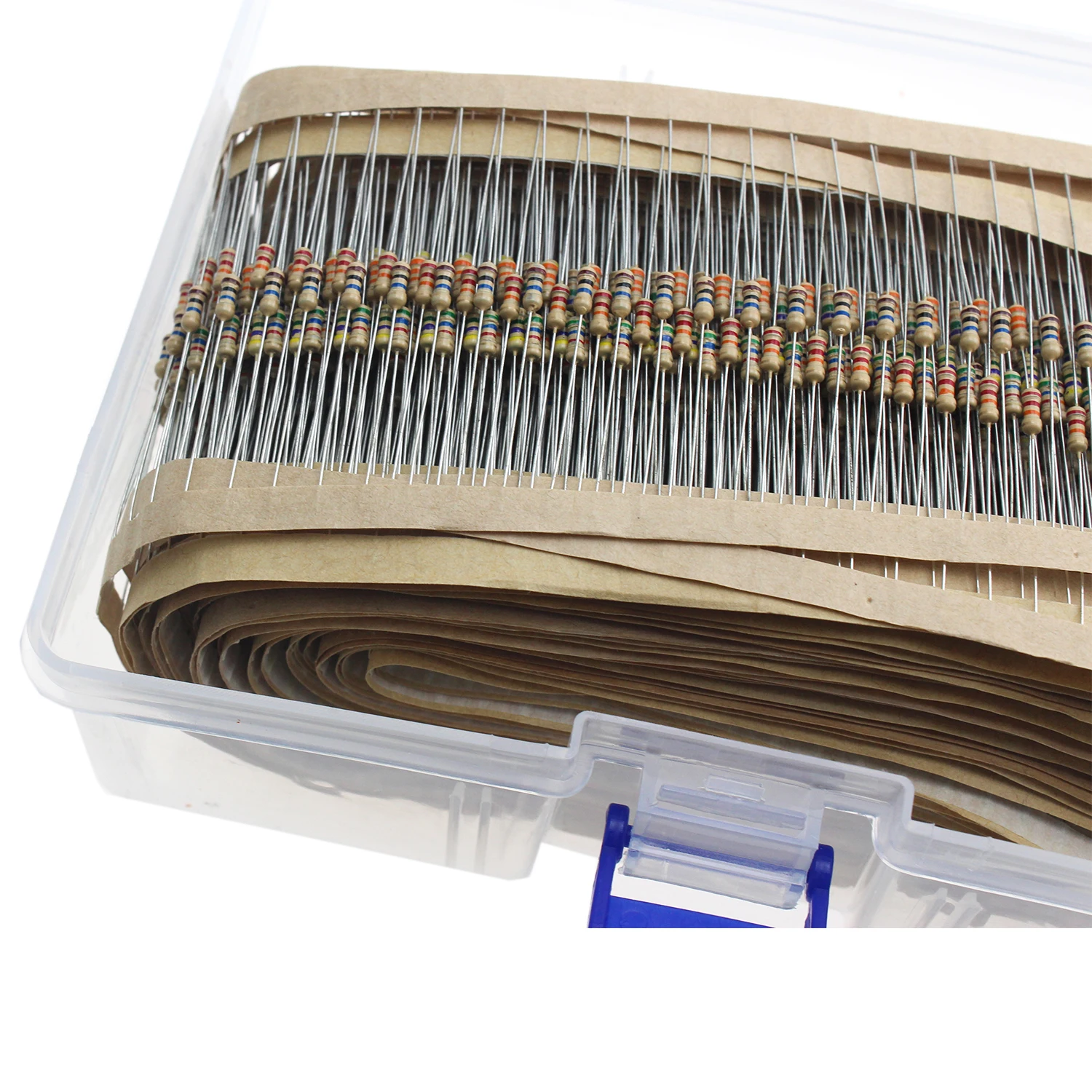 Kit de resistencias de película de carbono, 1/4W, 2500 de tolerancia, 1 piezas Ohm, 50 tipos, 10R, 39R, 680R, 56K, 5% K, 470 M, 3,3 M Ohm, 4,7 Ohm-10M - imagen 3