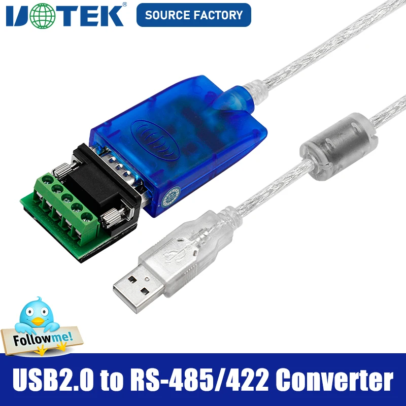 UOTEK-convertidor USB a RS-422, adaptador transparente con Chipset, anillo magnético, RS-485, 1,5 m, 3m, RS422, RS485, USB2.0, DB9 - imagen 2