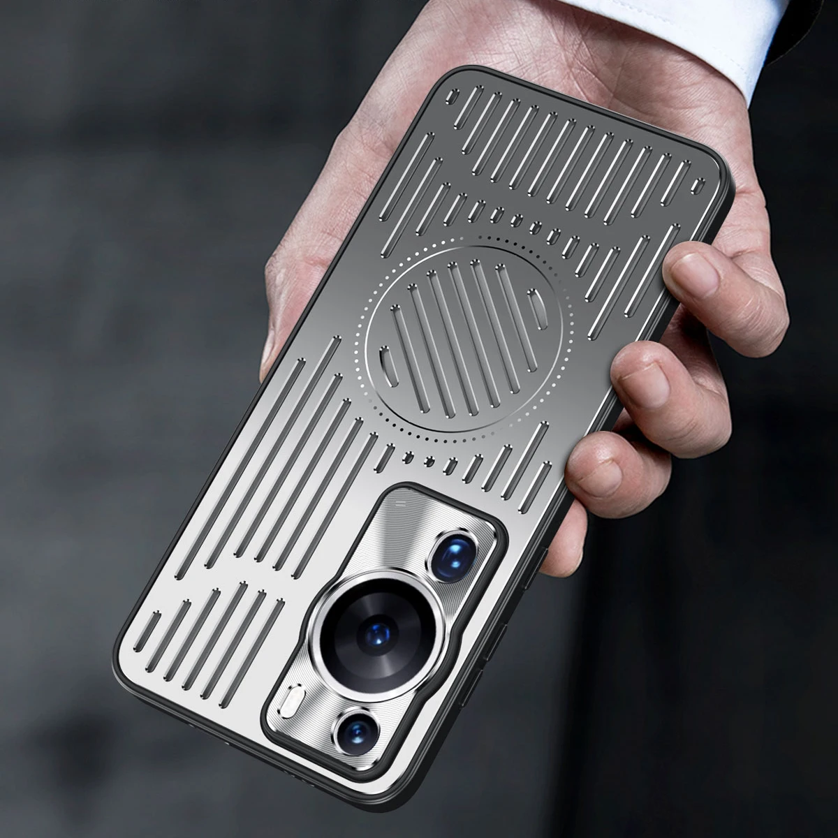 Para Huawei P60 P50 P40 Pro funda de lujo dura magnética aleación de aluminio contraportada fundas protectoras para Huawei Mate 50 40 Pro Shell