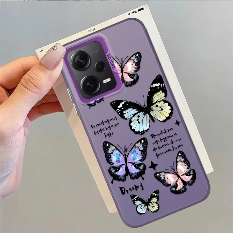 Funda con patrón de mariposa para Xiaomi Redmi 9T 12C 13C 9C 14C 10C A5 K60 A1 A2 Plus, funda trasera para teléfono - imagen 3