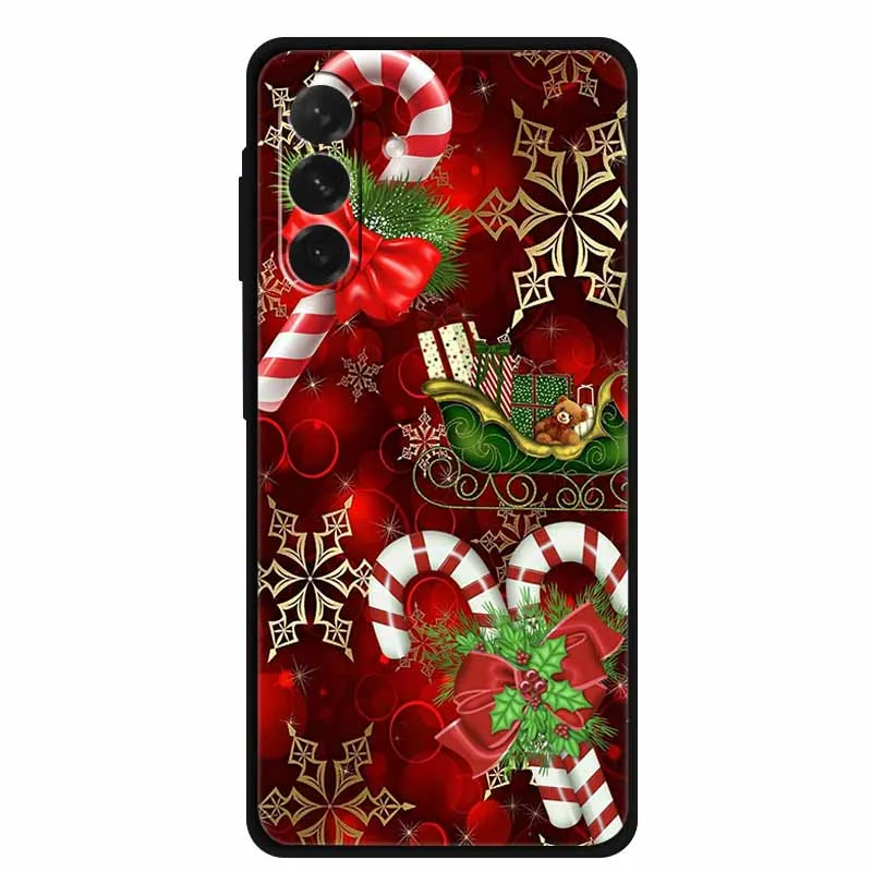 Funda navideña para Samsung Galaxy A26 A56 5G, bonitas fundas de teléfono de silicona TPU suave para Samsung Galaxy A56 5G Coque A 26 5G - imagen 3