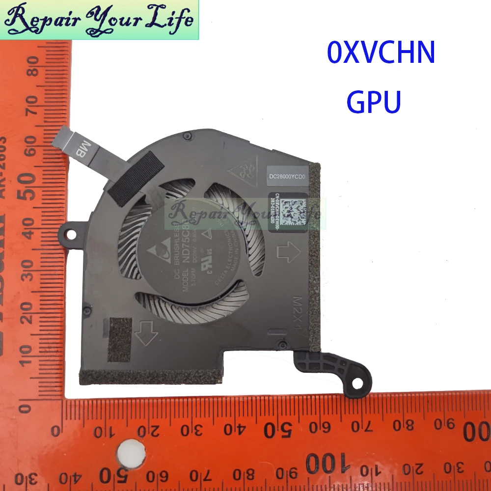 Ventilador GPU de CPU para ordenador portátil DELL para Alienware X14 R1 0HD5CJ 0XVCHN DC5V ventiladores de radiador de refrigeración para portátil ND75C85-21F06 ND75C86-21F07 - imagen 4