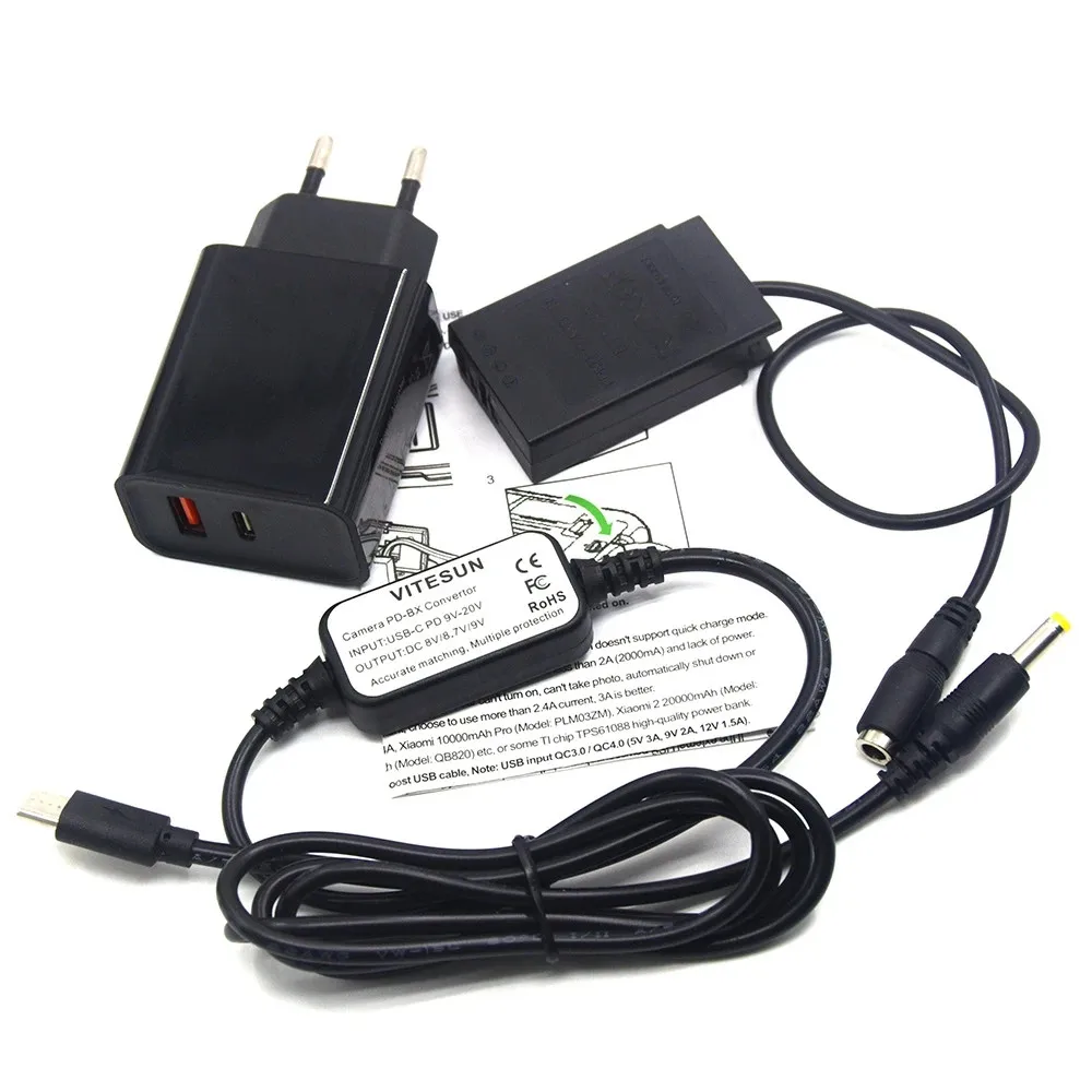 Cable de alimentación USB C + acoplador CC EP-5E EP5E EN-EL22 ENEL22 batería falsa + adaptador de cargador PD EH-5A para Nikon 1 J4 S2 1J4 1S2 - imagen 5