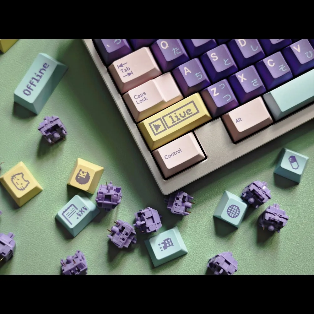 GMK Candy Theme Keycap PBT Custom Retro Japanese KeyCap, Cherry Profile Keycap para teclado mecánico, accesorios para juegos - imagen 2