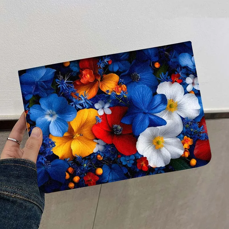 Funda de orquídeas azul a la moda para Lenovo Xiaoxin Pad Pro Tab M10 K10 Plus 3. ° Y700 Gen 11 11,2 11,5 12,7 8,8 pulgadas - imagen 3