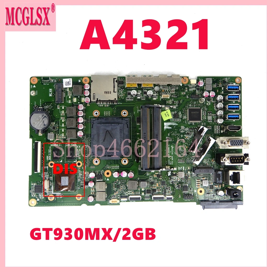 Placa base A4321 con GT930MX-V2G GPU REV1.3 para placa base ASUS A4321 A6421 100% probado OK - imagen 3