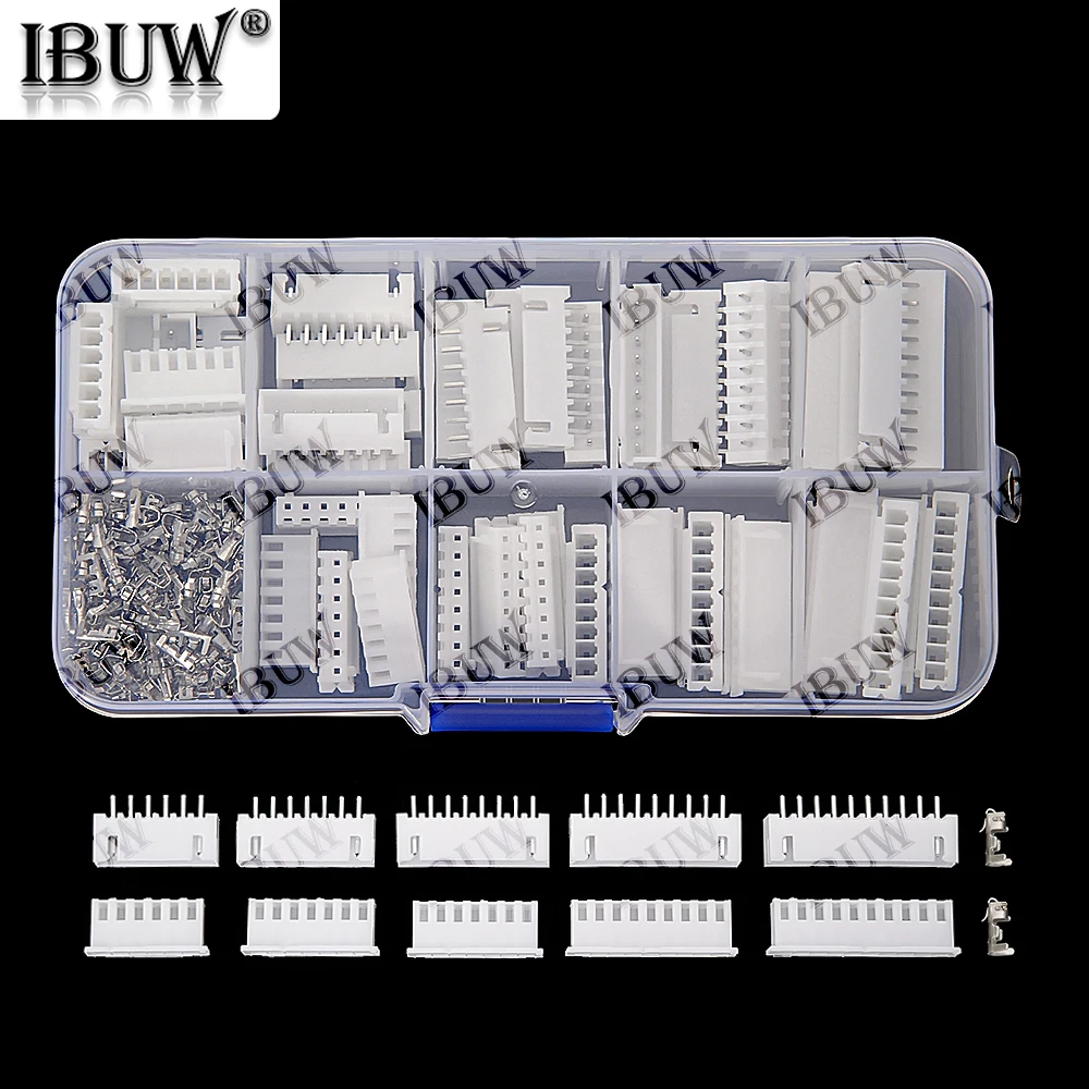 260 Uds XH2.54 terminales de 6/7/8/9/10 pines carcasa de plástico macho hembra conector de cable XH 2,54 6P 7P 8P 9P 10P KIT 6-10P - imagen 4