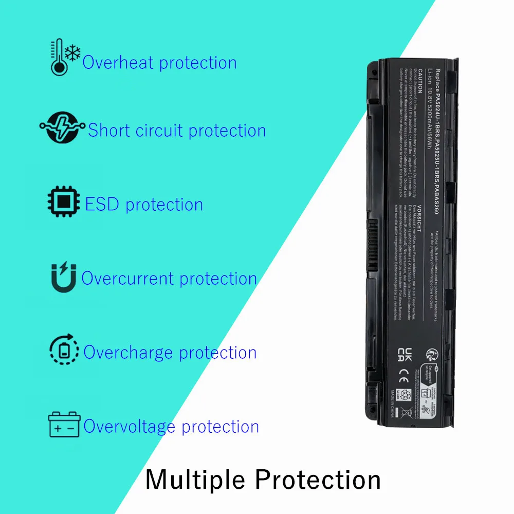 PA5025U batería del ordenador portátil para Toshiba C870 C800 C805 C845 C855 C855D C875 C855 C850 PA5024U-1BRS PA5025U-1BRS PA5023U-1BRS - imagen 5