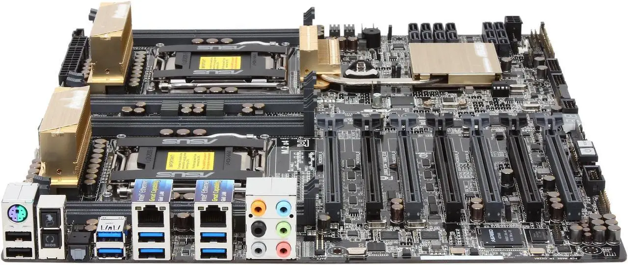 Placa base de servidor ASUS Z10PE-D8 WS EEB Dual LGA 2011-3 Intel C612 PCH 4xPCIe 3,0 DDR4 512GB compatible con cpu E5-2600 v4 - imagen 5