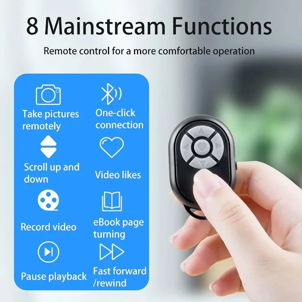 Control remoto Bluetooth para iPhone, Xiaomi, Android, iOS, teléfonos, palo de Selfie, obturador inalámbrico, controlador de cámara de teléfono portátil - imagen 2