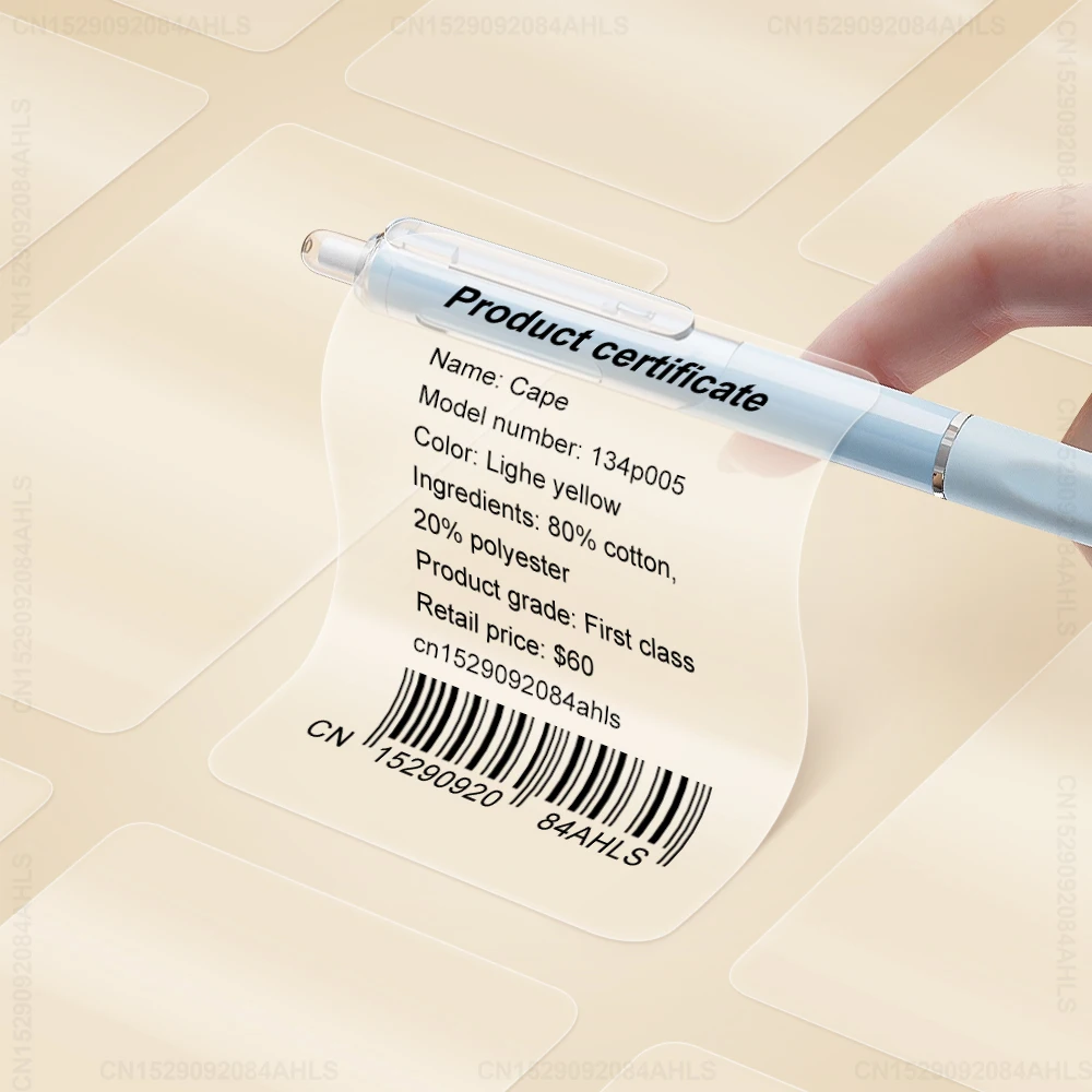 Marklife-rollo de papel de etiquetas P50, Compatible con Phomemo M110 M220 M112 M220, impresora térmica, etiqueta autoadhesiva láser transparente blanca - imagen 3