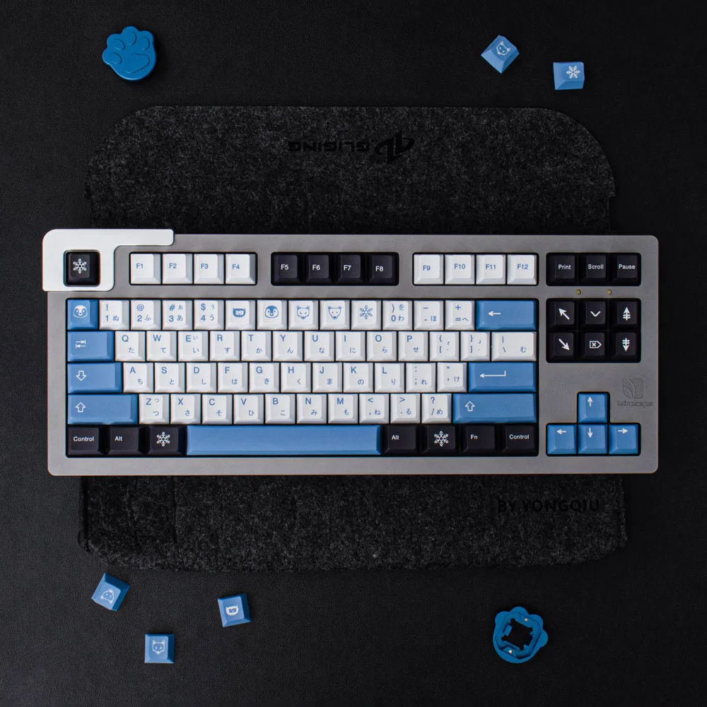 GMK Arctic Keycap 130key PBT Custom Blue White Custom KeyCap, Cherry Profile Gaming Keycap para teclado mecánico - imagen 2
