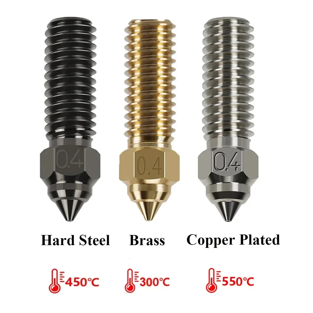Boquilla para Creality K1 K1 Max Ender 3 V3 KE CR-M4, cobre chapado bimetálico, acero duro, latón para Vyper Kobra Sovol SV06 plus SV07