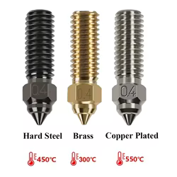 Boquilla para Creality K1 K1 Max Ender 3 V3 KE CR-M4, cobre chapado bimetálico, acero duro, latón para Vyper Kobra Sovol SV06 plus SV07