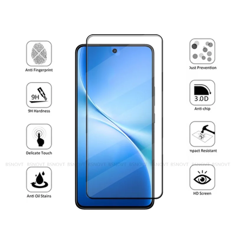 1/2/3/4 Uds para Vivo V60 Lite vidrio Vivo V60 Lite vidrio templado protector de cubierta completa pegamento 9H HD Protector de pantalla Vivo V60 Lite - imagen 3