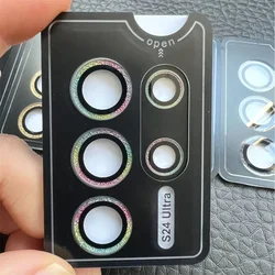 Protector de lente de cámara para Samsung Galaxy S24 25Ultra Glitter protectores de lente de vidrio para Samsung Galaxy S24 Plus accesorios de teléfono