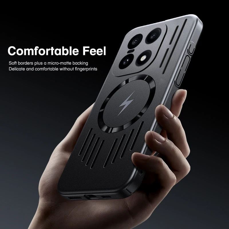 Para OnePlus 15 funda dura de PC disipación de calor funda protectora trasera magnética delgada para OnePlus 15 13 13T 13R 13S carcasa de teléfono - imagen 3