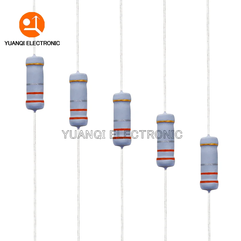 Película de óxido de Metal, resistencia de 100 piezas, 3W, 5%, 1R-10M, 10R, 100R, 240R, 470R, 1K, 2,4 K, 3,9 K, 10K, 43K, 100K, 220K, 1M, 430, 470 ohmios - imagen 5