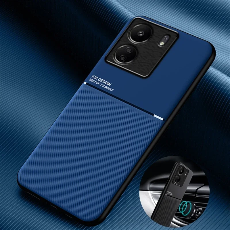 Para Xiaomi Poco C65 Funda de cuero con soporte magnético para coche Funda de teléfono para Pocco Poko Little C65 C 65 PocoC65 Funda de silicona a prueba de golpes