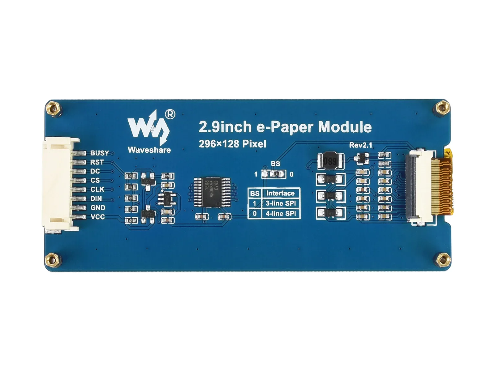 Waveshare 296x128 pantalla de tinta electrónica de 2,9 pulgadas interfaz SPI de papel electrónico de tres colores rojo/blanco/negro para Raspberry Pi/STM32 3,3 V/5V - imagen 3