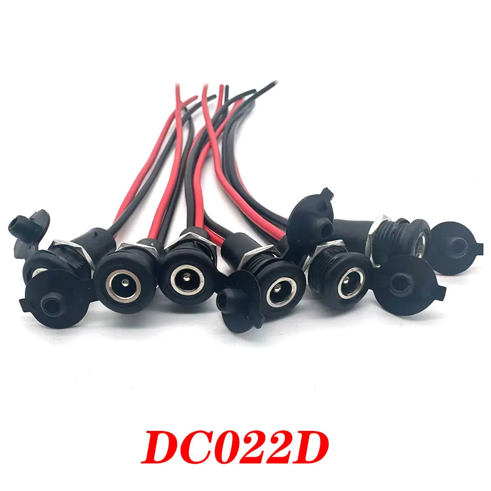 5,5*2,1mm/5,5*2,5mm 5521 5525 con Cable de alimentación CC hembra enchufe CC de alta corriente todo con tuerca conector de clavija de alimentación a presión - imagen 3