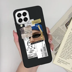 Samsung Galaxy M33 5G Funda Silicona Mate Corazón Dibujos Animados