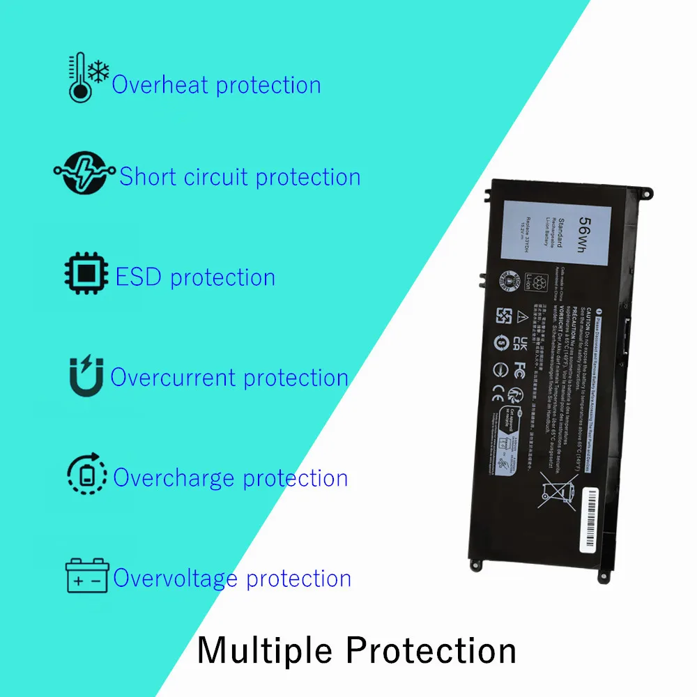 33YDH batería del ordenador portátil para Dell Inspiron 15 7577 7588 17 7000 7773 7778 7779 7786 G3 15 3579 (G3579) G7 15 7588(G7588) - imagen 5