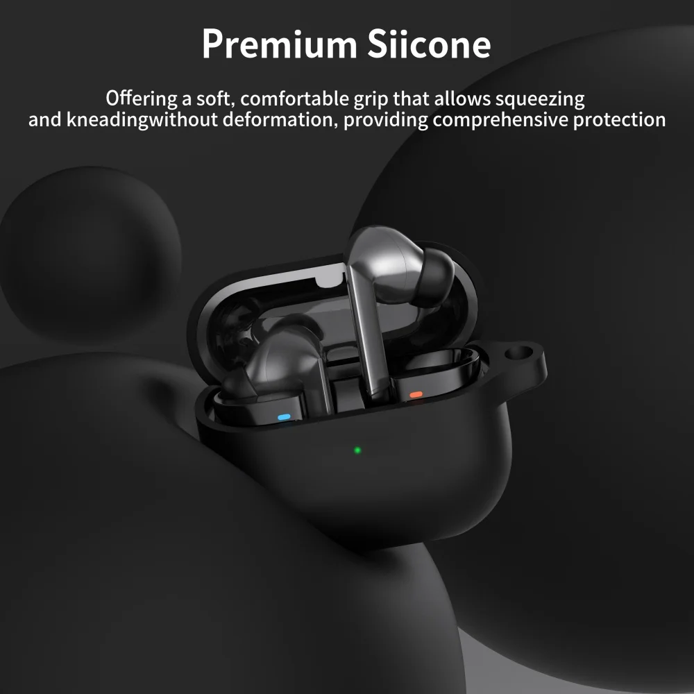 Funda de silicona para SAMSUNG Galaxy Buds 3 AI auriculares inalámbricos Bluetooth Galaxy Buds 3 Pro funda con llavero fundas protectoras - imagen 4