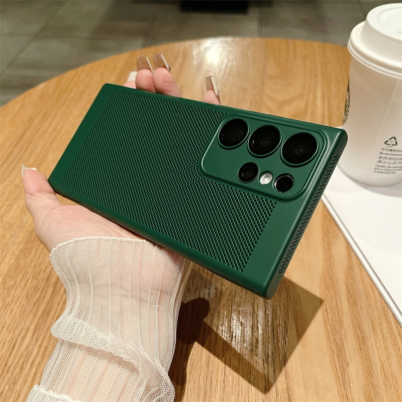 Funda de refrigeración de disipación de calor de rejilla para Samsung Galaxy A73 A53 A33 A54 A34 Note 20 10 S22 S23 Ultra S21 FE cubierta protectora de lente - imagen 5